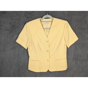 Braemar Petites by Jeremy Scott Womens Size 10 Yellow Blazer Jacket